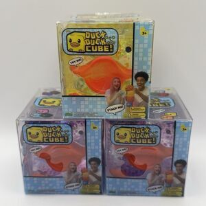 PPNC Duck Duck Cube! Glitter Squeeze/Stack Toy - Random Color NEW [1 Per Order]